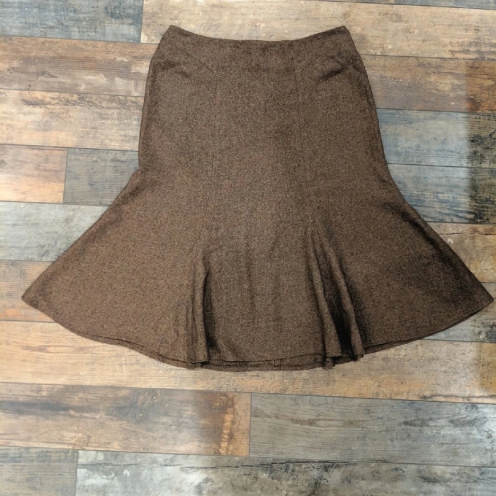 Cato's Womens Modest Brown Skirt Size 14